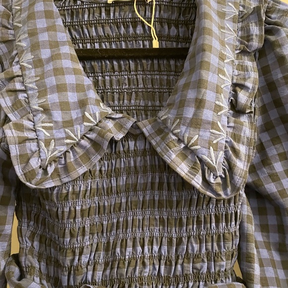 Mango Check Baby Doll Neck Dress, XS - Picture 8 of 9